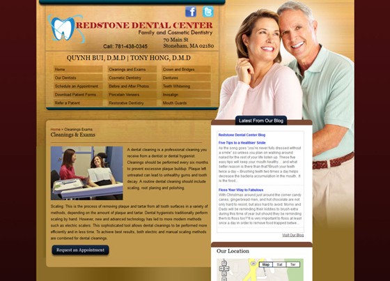 Medical Web Design: Redstone Dental