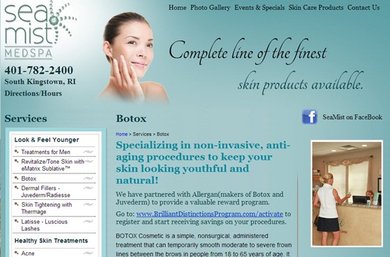 Medical Web Design: SeaMist MedSpa