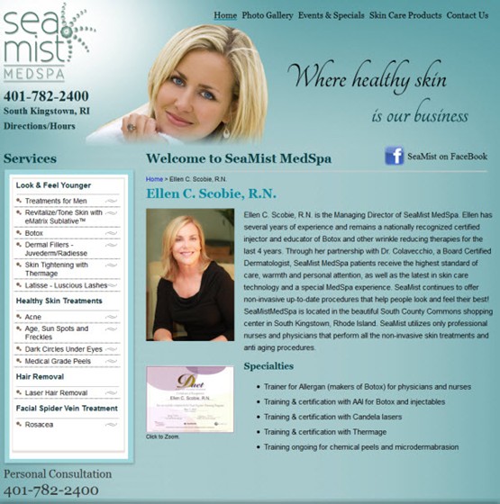 Medical Web Design: SeaMist MedSpa